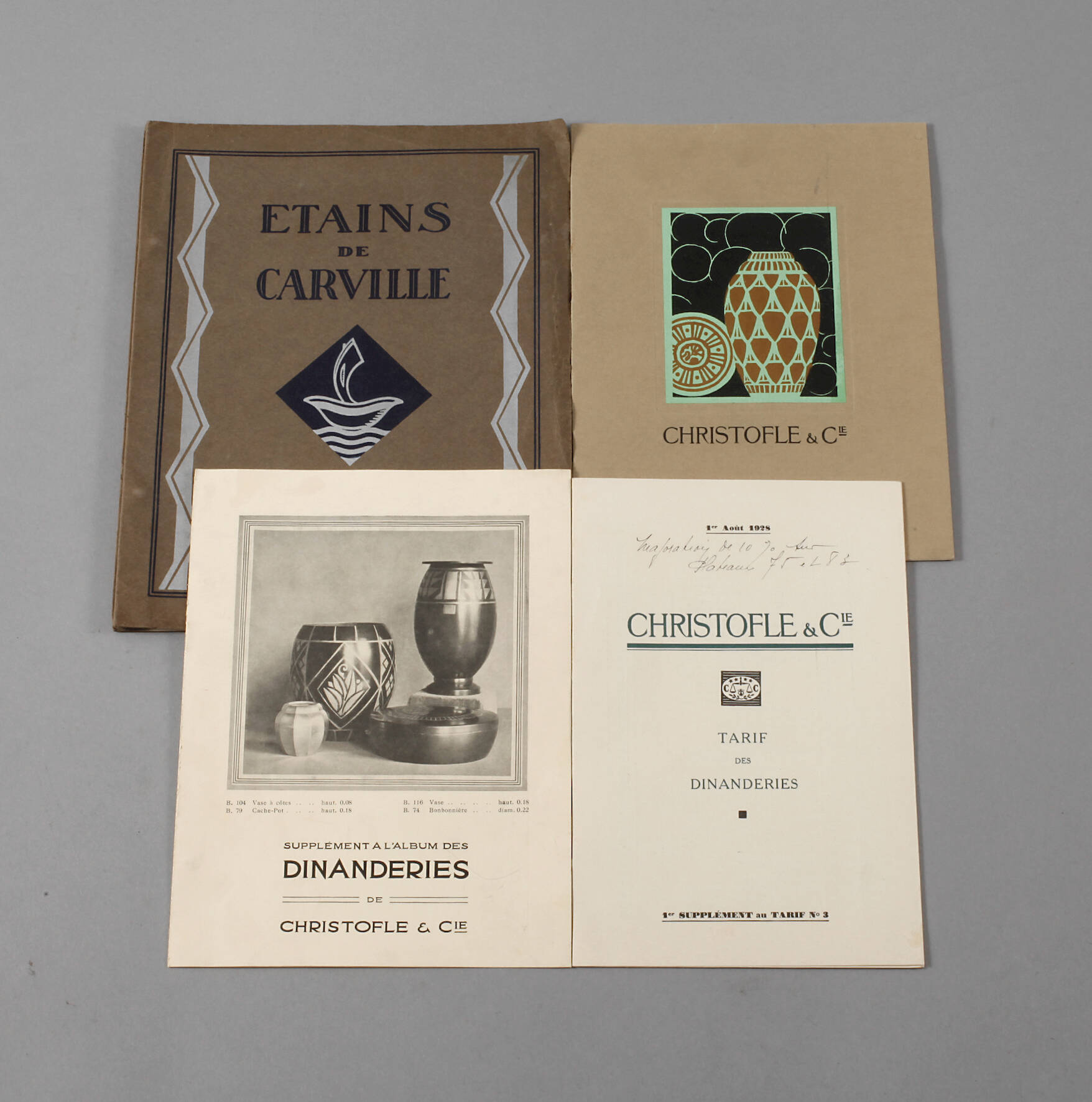 Konvolut Kataloge Christofle & Cie.