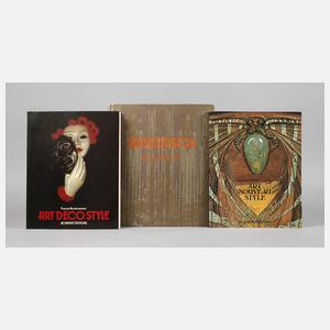 Drei Bücher Jugendstil/Art déco