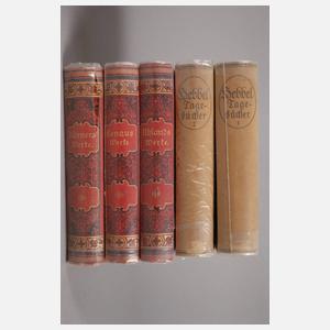 Konvolut Belletristik Fontane/Hebbel/Ludwig/Körner/Uhland/Lenau