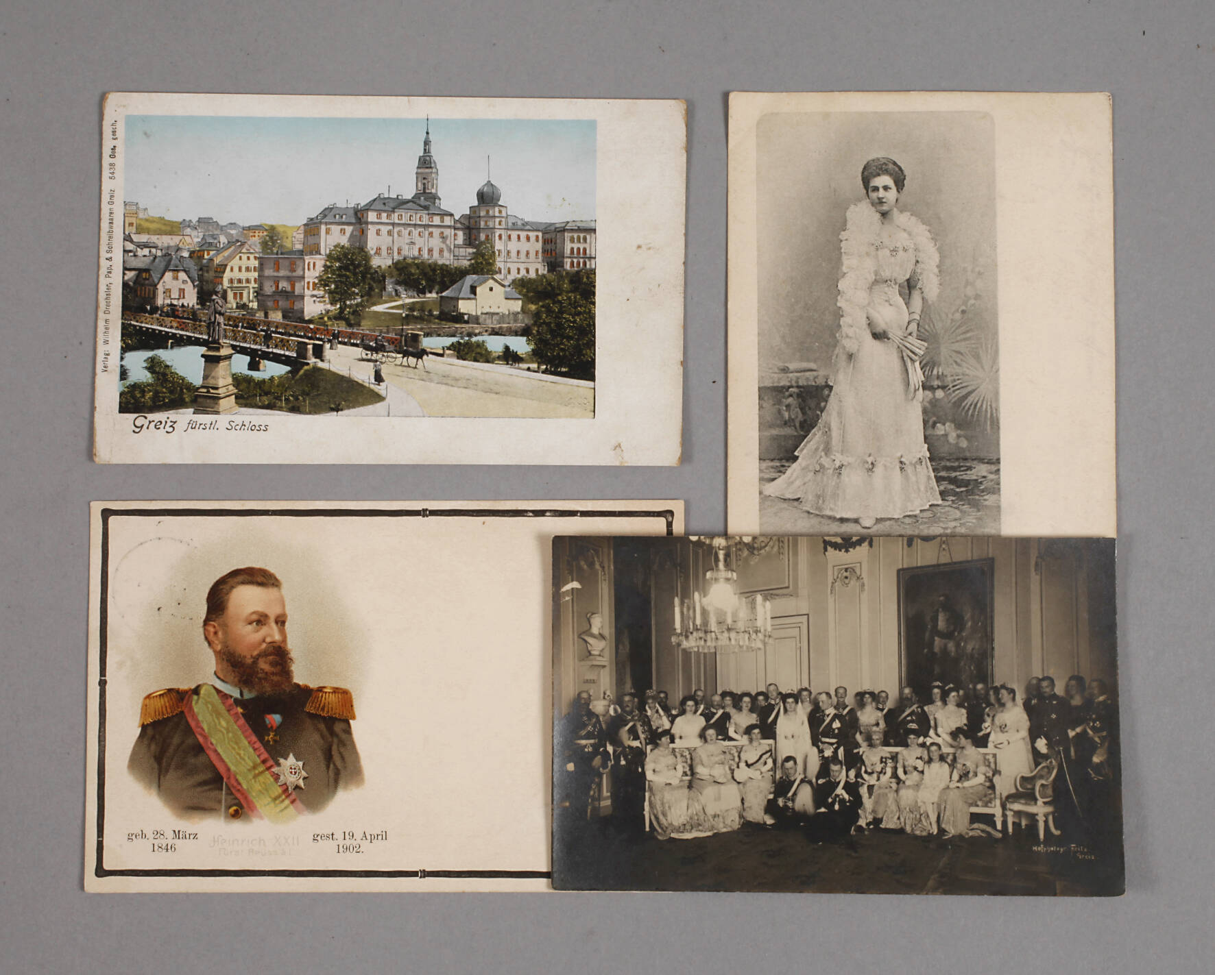 Vier Postkarten Reuß