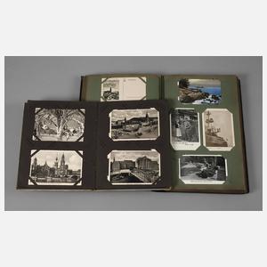 Zwei Postkartenalben