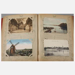 Zwei Ansichtskartenalben Jugendstil