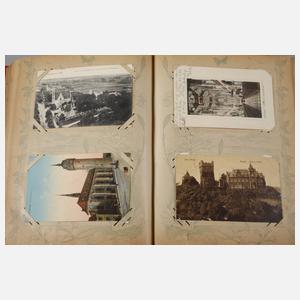 Zwei Ansichtskartenalben Jugendstil