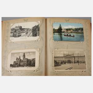 Zwei Ansichtskartenalben Jugendstil