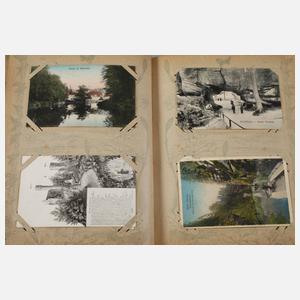 Zwei Ansichtskartenalben Jugendstil