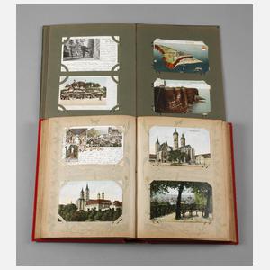 Zwei Ansichtskartenalben Jugendstil
