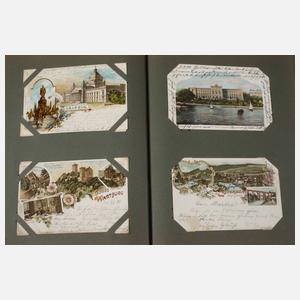 Paar Ansichtskartenalben