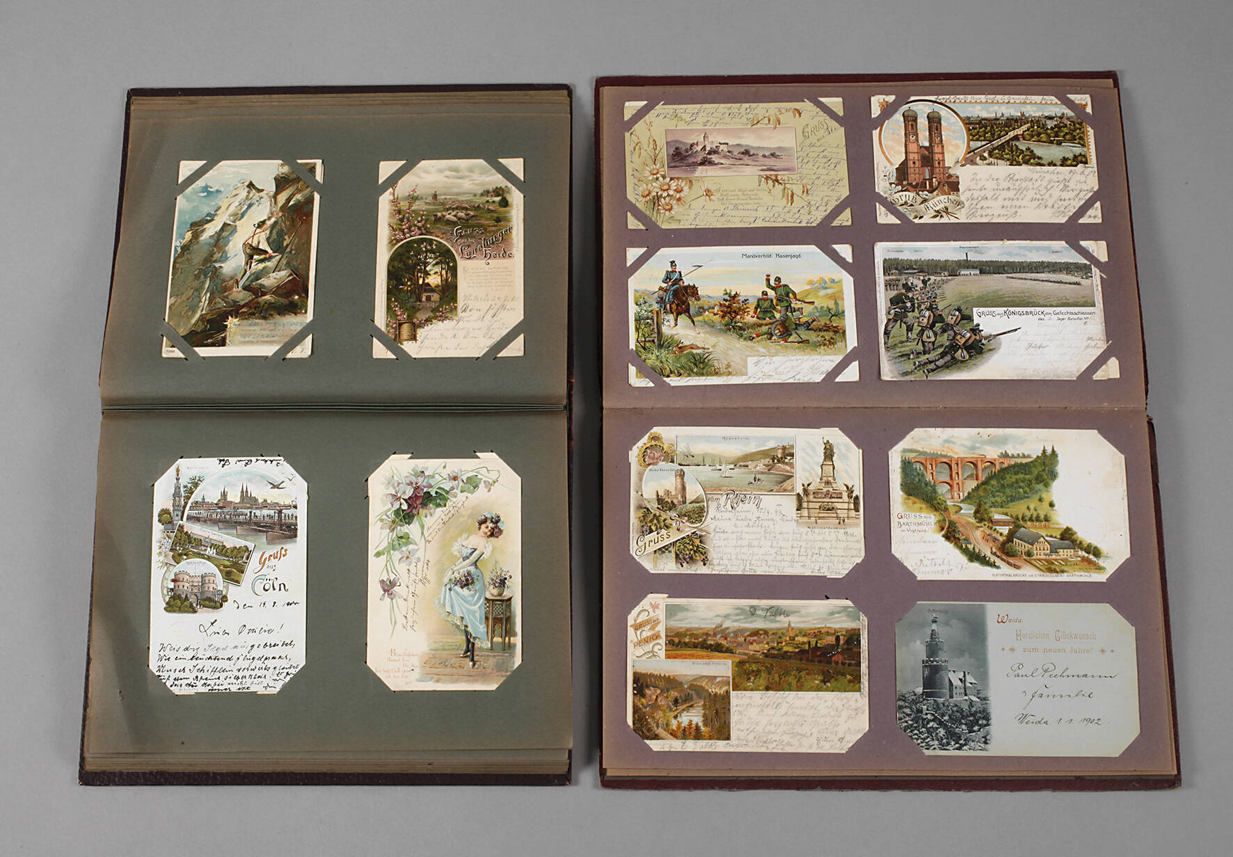 Paar Ansichtskartenalben