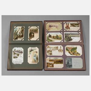 Paar Ansichtskartenalben