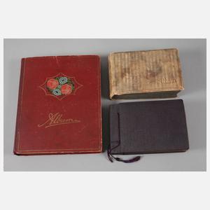 Konvolut Postkartenalben Afrika/Ceylon/Burma