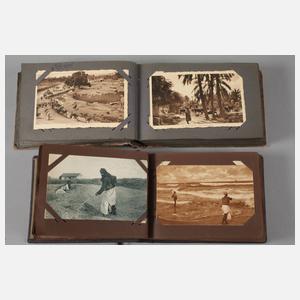 Konvolut Postkartenalben Afrika/Ceylon/Burma