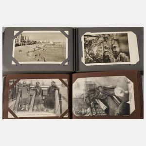 Konvolut Postkartenalben Afrika/Ceylon/Burma