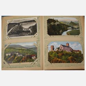 Zwei Ansichtskartenalben Thüringen
