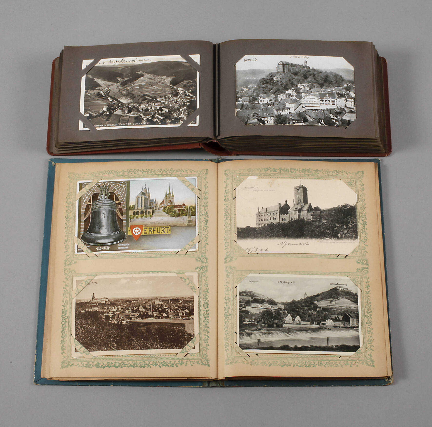 Zwei Ansichtskartenalben Thüringen
