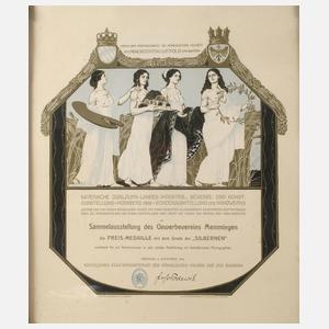 Jugendstilurkunde Gewerbeverein Memmingen