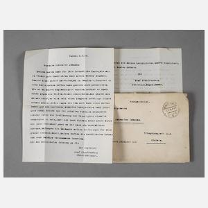 Zwei Feldpostbriefe Graf Berthold Schenk von Stauffenberg