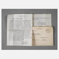 Zwei Feldpostbriefe Graf Berthold Schenk von Stauffenberg111