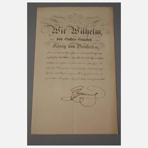 Urkunden Königlicher Kronenorden und Roter Adlerorden