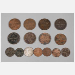 Konvolut Kleinmünzen Reuß