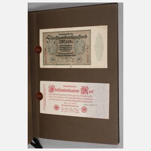 Sammlung Geldscheine Inflationszeit