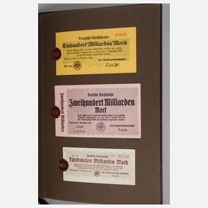 Sammlung Geldscheine Inflationszeit