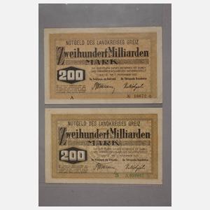 Notgeld der Stadt Greiz