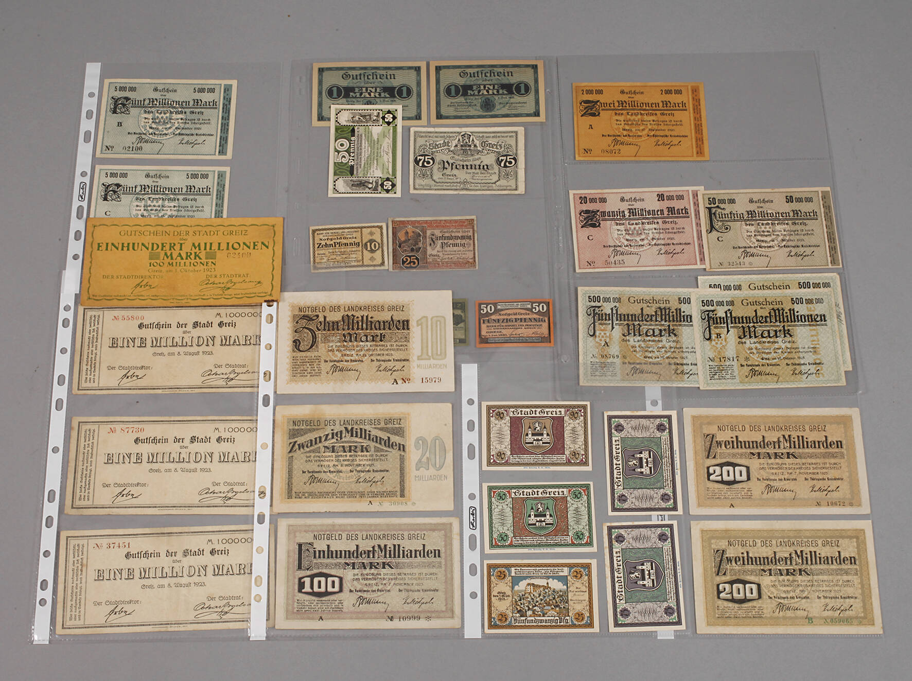 Notgeld der Stadt Greiz