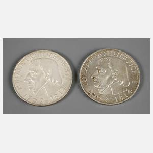 Paar 5-Mark-Stücke Fichte