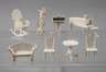 Konvolut Miniaturmöbel Elfenbein