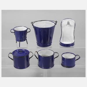 Emaillegeschirr für Puppenküche