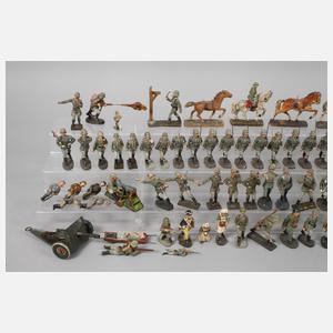 Großes Konvolut Massesoldaten und Brettspiel