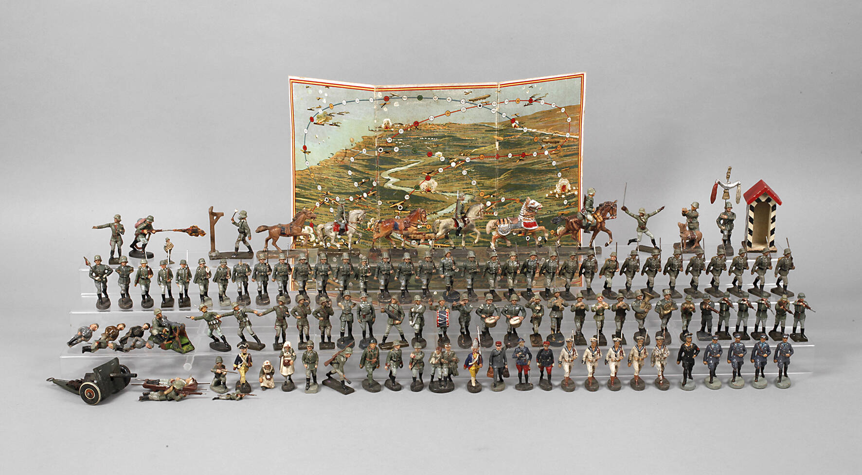Großes Konvolut Massesoldaten und Brettspiel
