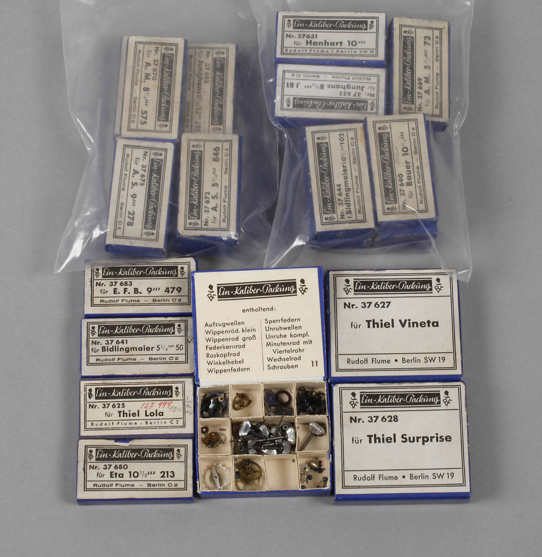 Konvolut Ein-Kaliber-Packungen