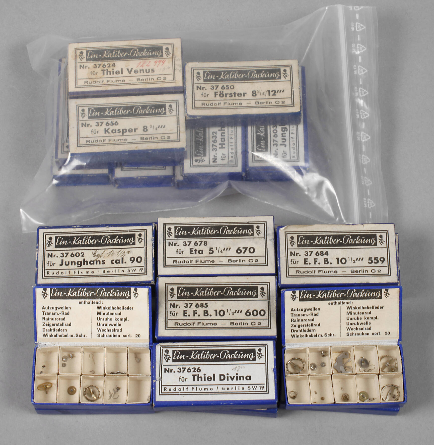 Konvolut Ein-Kaliber-Packungen