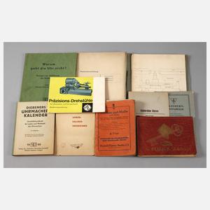 Konvolut Uhrmacherliteratur