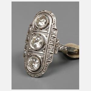 Damenring mit Brillanten von zus. ca. 1,3 ct