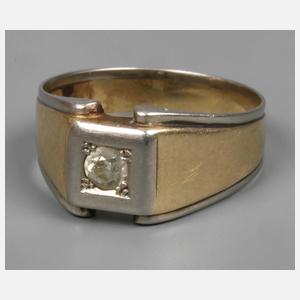 Herrenring mit Diamant