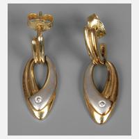 Paar Ohrringe mit Diamanten111