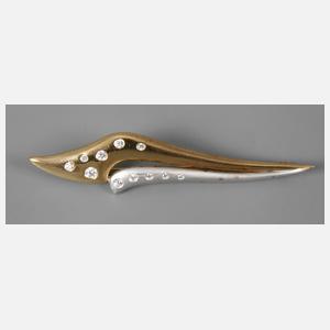 Brosche mit Steinbesatz