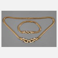 Collier und Armband mit Brillanten von ca. 3,5 ct111
