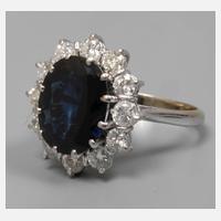 Damenring mit Saphir und Brillanten111