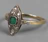 Damenring mit Smaragd und Diamanten