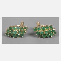 Paar Ohrringe mit Smaragden111