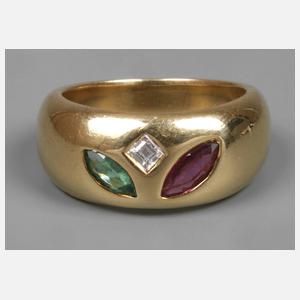 Damenring mit Steinbesatz