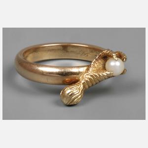 Damenring mit Perle