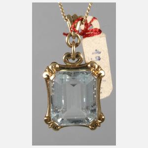 Anhänger mit feinem Aquamarin