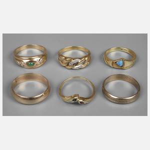 Konvolut Damenringe