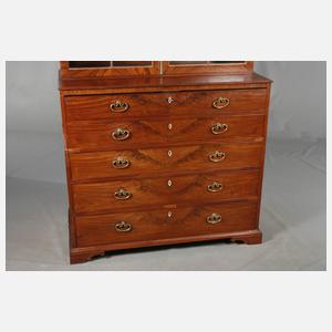 Sekretär mit Vitrinenaufsatz