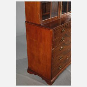 Sekretär mit Vitrinenaufsatz