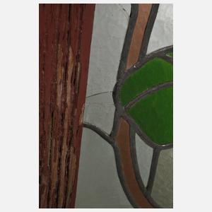 Paar Bleiglasfenster Jugendstil